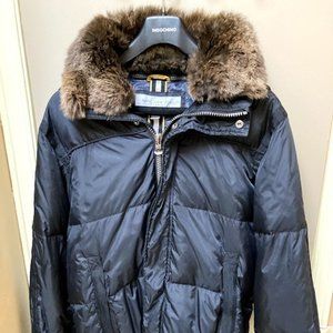 Andrew Marc New York Down Puffer Jacket with Fur Collar (S)